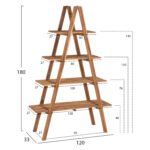 ΒΙΒΛΙΟΘΗΚΗ STAM HM7895 TEAK ΞΥΛΟ ΣΕ ΦΥΣΙΚΟ ΧΡΩΜΑ 120x33x180Y εκ. - Image 2