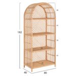 ΒΙΒΛΙΟΘΗΚΗ SIMOK HM9552 ΑΠΟ ΦΥΣΙΚΟ RATTAN ΣΕ ΦΥΣΙΚΟ ΧΡΩΜΑ 80x40x182Υεκ. - Image 2