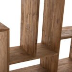 ΒΙΒΛΙΟΘΗΚΗ ROMULUS HM9803 ΑΝΑΚΥΚΛΩΜΕΝΟ ΞΥΛΟ ΤΕΑΚ ΜΕ 2 ΣΥΡΤΑΡΙΑ 140x30x210,5Yεκ. - Image 5