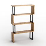 ΒΙΒΛΙΟΘΗΚΗ INGRID ΚΑΡΥΔΙ ΜΕ ΜΑΥΡΟ ΣΚΕΛΕΤΟ HM8867.01 80x22x128 εκ. - Image 4