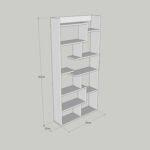 ΒΙΒΛΙΟΘΗΚΗ GRETEL ΛΕΥΚΗ 90x22x182 εκ. HM8865.01 - Image 3