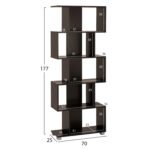 ΒΙΒΛΙΟΘΗΚΗ ΜΕΛΑΜΙΝΗΣ EZIR HM2385.01 ΒΕΓΓΕ 70x25x177Υ εκ. - Image 2