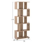 ΒΙΒΛΙΟΘΗΚΗ ΜΕΛΑΜΙΝΗΣ EZIR HM2385.02 SONAMA 70x25x177Υ εκ. - Image 2