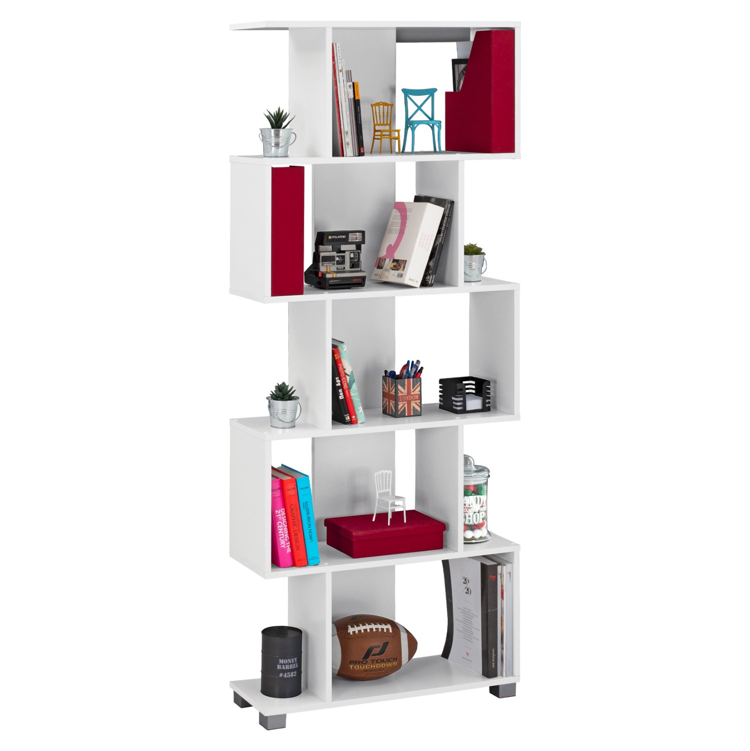 bibliothiki-melaminis-fb9238504-leyki-70 ΒΙΒΛΙΟΘΗΚΗ ΜΕΛΑΜΙΝΗΣ HM2385.04 ΛΕΥΚΗ 70x25x177 εκ. - Image 1