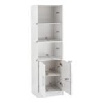 ΒΙΒΛΙΟΘΗΚΗ ΜΕΛΑΜΙΝΗΣ ENSLEY HM2027.05 ΣΕ ΛΕΥΚΗ ΑΠΟΧΡΩΣΗ 60x30x180 εκ. - Image 3