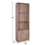ΒΙΒΛΙΟΘΗΚΗ ΜΕΛΑΜΙΝΗΣ HAYDEN HM2269.02 ΣΕ ΧΡΩΜΑ SONAMA 60x30x174Υεκ. - Image 2