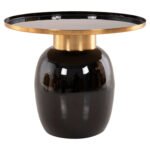 ΒΟΗΘΗΤΙΚΑ ΤΡΑΠΕΖΑΚΙΑ 2ΤΜΧ FRYNX HM9662 ΜΕΤΑΛΛΟ ΜΑΥΡΟ&ΧΡΥΣΟ Φ60 & Φ50,5 εκ. - Image 5