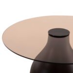 ΒΟΗΘΗΤΙΚΑ ΤΡΑΠΕΖΑΚΙΑ 2ΤΜΧ CHANG HM9668 ΞΥΛΟ MANGO-ΓΥΑΛΙ TOP Φ55x49,5Υ & Φ40x36,5Υεκ. - Image 5