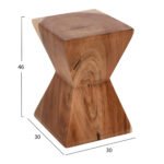 ΒΟΗΘΗΤΙΚΟ ΣΚΑΜΠΟ ANVIL HM9756 ΞΥΛΟ SUAR ΣΕ ΦΥΣΙΚΟ ΧΡΩΜΑ 30x30x46Yεκ. - Image 2