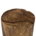 ΒΟΗΘΗΤΙΚΟ ΤΡΑΠΕΖΑΚΙ ΑΠΟ ΜΑΣΙΦ ΞΥΛΟ ΤEAK ΦΥΣΙΚΟ Φ30X40Υεκ. HM9349 - Image 4