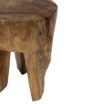 ΒΟΗΘΗΤΙΚΟ ΤΡΑΠΕΖΑΚΙ ΑΠΟ ΜΑΣΙΦ ΞΥΛΟ ΤEAK ΦΥΣΙΚΟ Φ30X40Υεκ. HM9349 - Image 5