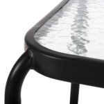 ΤΡΑΠΕΖΑΚΙ ΒΟΗΘΗΤΙΚΟ ΕΞ.ΧΩΡΟΥ ΤΕΤΡΑΓΩΝΟ DIDO HM5975.01 ΑΝΘΡΑΚΙ ΜΕΤΑΛΛΟ-ΓΥΑΛΙ 41x41x43Υεκ - Image 5