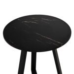 ΒΟΗΘΗΤΙΚΟ ΤΡΑΠΕΖΑΚΙ ROCKET HM9587.01 MDF ΜΑΥΡΟ ΜΑΡΜΑΡΟ-ΜΑΥΡΗ ΜΕΤΑΛΛΙΚΗ ΒΑΣΗ Φ45x55Υεκ. - Image 5