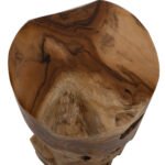 ΒΟΗΘΗΤΙΚΟ ΤΡΑΠΕΖΑΚΙ ΣΤΡΟΓΓΥΛΟ ΑΠΟ ΜΑΣΙΦ ΞΥΛΟ ΤEAK ΦΥΣΙΚΟ Φ30X45Υεκ.HM9350 - Image 5