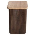 ΒΟΗΘΗΤΙΚΟ ΤΡΑΠΕΖΑΚΙ ΤΕΤΡΑΓΩΝΟ GLADYS HM9713 ΜΑΣΙΦ MANGO-ΤΡΑΒΕΡΤΙΝΑ 40x40x60Υεκ. - Image 3