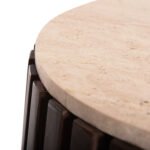 ΒΟΗΘΗΤΙΚΟ ΤΡΑΠΕΖΙ KREST HM9711 ΜΑΣΙΦ ΞΥΛΟ ΑΚΑΚΙΑΣ ΣΕ ΚΑΦΕ-ΤΡΑΒΕΡΤΙΝA Φ50x50Υεκ. - Image 6