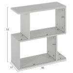 ΒΟΗΘΗΤΙΚΟ ΤΡΑΠΕΖΙ ΜΕ ΡΑΦΙΑ AMABELLA ΜΕΛΑΜΙΝΗ ΛΕΥΚΗ HM8956.13 45x17x52Yεκ. - Image 2