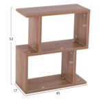 ΒΟΗΘΗΤΙΚΟ ΤΡΑΠΕΖΙ ΜΕ ΡΑΦΙΑ AMABELLA ΜΕΛΑΜΙΝΗΣ ΦΥΣΙΚΟ HM8956.11 45x17x52Υεκ. - Image 2