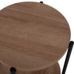 ΒΟΗΘΗΤΙΚΟ ΤΡΑΠΕΖΙ ΣΑΛΟΝΙΟΥ ΜΕΛΑΜΙΝΗΣ HM8754.11 NED ΣΤΡΟΓΓΥΛΟ 2 ΕΠΙΠΕΔΩΝ ΜΕΤΑΛΛΙΚΑ ΠΟΔΙΑ Φ40x52Υεκ. - Image 5