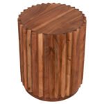 ΒΟΗΘΗΤΙΚΟ ΤΡΑΠΕΖΙ ΣΤΡΟΓΓΥΛΟ SEDGE HM9696 ΜΑΣΙΦ ΑΚΑΚΙΑ-ΦΥΣΙΚΟ ΧΡΩΜΑ Φ40x50Υεκ. - Image 3