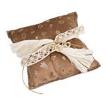 Beauty Home ΜΑΞΙΛΑΡΙ ΜΕ ΧΡΟΝ. Βελούδο Μπεζ Με Χρυσά Έλατα