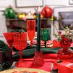 Beauty Home 2 κεριά σκούρο πράσινο Ø2.2 x 25 cm - Image 2