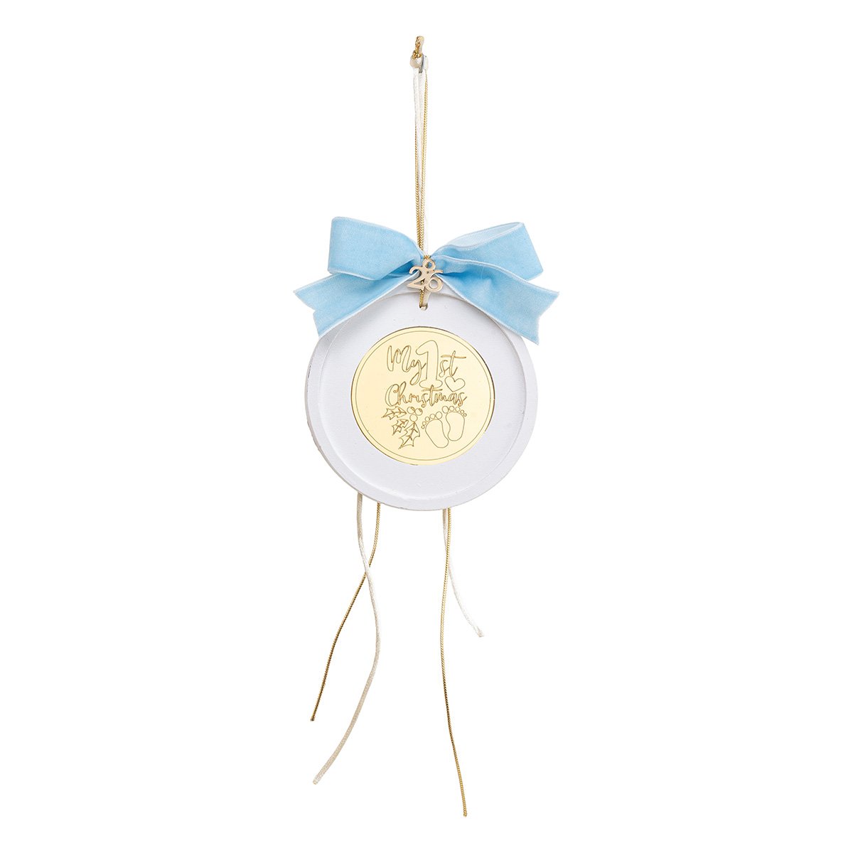 cdefc0a5-510b-4afb-ad52-19d480d4b4f7 Beauty Home ΚΡΕΜΑΣΤΟ ΣΤΡΟΓΓΥΛΟ ΚΕΡΑΜΙΚΟ ME PLEXI MY 1st CHRISTMAS ΓΑΛΑΖΙΟ - Image 1