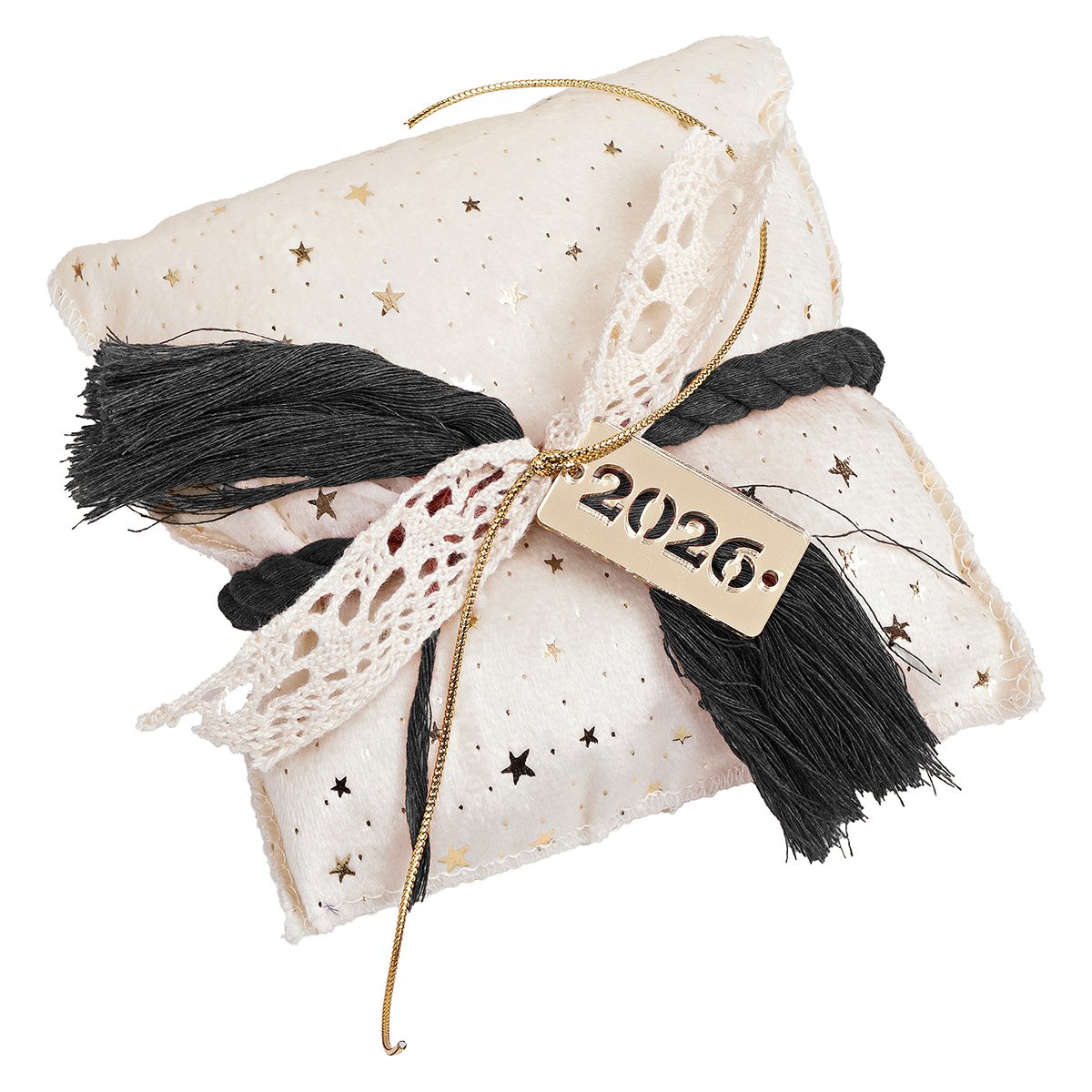 ce278639-33f4-415d-b1be-e42c658159c5 Beauty Home ΜΑΞΙΛΑΡΙ ΜΕ ΧΡΟΝ. Βελούδο Μαύρο Με Χρύσα Αστέρια - Image 1