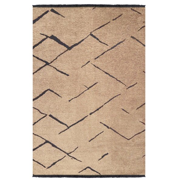 ΧΑΛΙ ΣΑΛΟΝΙΟΥ CALLISTO ΜΕ ΚΡΟΣΙΑ HM7674.01 ΑΝΟΙΧΤΟ ΚΑΦΕ ΜΑΥΡΟ 160Χ230 εκ.