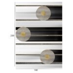 ΧΑΛΙ ΣΑΛΟΝΙΟΥ ΜΕ ΚΡΟΣΙΑ JOSIANE ΛΕΥΚΟ-ΜΑΥΡΟ-ΧΡΥΣΟ HM7675.24 160X230 εκ. - Image 2