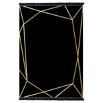 ΧΑΛΙ ΣΑΛΟΝΙΟΥ ΜΕ ΚΡΟΣΙΑ JOSIANE ΜΑΥΡΟ - ΧΡΥΣΟ HM7675.30  160X230 εκ.