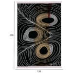 ΧΑΛΙ ΣΑΛΟΝΙΟΥ ME ΚΡΟΣΙΑ JOSIANE ΜΑΥΡΟ-ΧΡΥΣΟ-ΓΚΡΙ HM7677.27 120X170 εκ. - Image 2