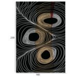 ΧΑΛΙ ΣΑΛΟΝΙΟΥ ΜΕ ΚΡΟΣΙΑ JOSIANE ΜΑΥΡΟ - ΧΡΥΣΟ - ΓΚΡΙ HM7675.27 160X230 εκ. - Image 2