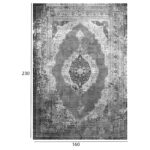 ΧΑΛΙ ΣΑΛΟΝΙΟΥ VINTAGE ΜΕ ΚΡΟΣΙΑ JOSIANE ΓΚΡΙ HM7675.07 160X230 εκ. - Image 2