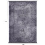 ΧΑΛΙ ΣΑΛΟΝΙΟΥ JOSIANE VINTAGE ΜΕ ΚΡΟΣΙΑ ΓΚΡΙ HM7675.01 160X230 εκ. - Image 2