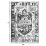 ΧΑΛΙ ΣΑΛΟΝΙΟΥ VINTAGE ΜΕ ΚΡΟΣΙΑ JOSIANE ΓΚΡΙ HM7675.11 160X230 εκ. - Image 2