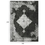 ΧΑΛΙ ΣΑΛΟΝΙΟΥ VINTAGE ΜΕ ΚΡΟΣΙΑ JOSIANE ΓΚΡΙ HM7675.12 160X230 εκ. - Image 2