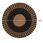 ΧΑΛΙ ΣΤΡΟΓΓΥΛΟ KIRKI HM7845 ΑΠΟ ΦΥΣΙΚΕΣ ΙΝΕΣ SEAGRASS ΜΑΥΡΟ-ΦΥΣΙΚΟ Φ200εκ. - Image 2