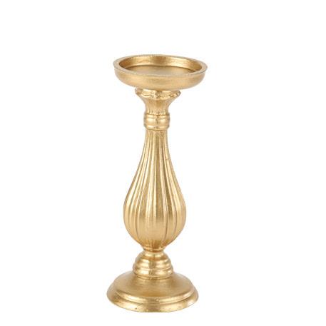 da996aa3-1865-4437-9215-3013484f875b Beauty Home Κηροπήγιο μπαρόκ ματ χρυσό Ø10.5 x 28.5 cm - Image 1