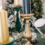 Beauty Home Κηροπήγιο μπαρόκ ματ χρυσό Ø10.5 x 28.5 cm - Image 2