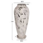 ΔΙΑΚΟΣΜΗΤΙΚΟ ΒΑΖΟ ΔΑΠΕΔΟΥ LAUREL HM7927 ΤΕΡΑΚΟΤΑ- ΛΕΥΚΗ ΠΑΤΙΝΑ Φ55x120Yεκ. - Image 2