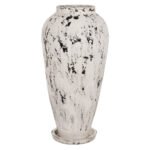 ΔΙΑΚΟΣΜΗΤΙΚΟ ΒΑΖΟ ΔΑΠΕΔΟΥ ΜΕ ΒΑΣΗ-ΠΙΑΤΑΚΙ LAUREL HM7937 ΤΕΡΑΚΟΤΑ- ΛΕΥΚΗ ΠΑΤΙΝΑ Φ45x100Y εκ. - Image 3