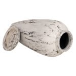 ΔΙΑΚΟΣΜΗΤΙΚΟ ΒΑΖΟ ΔΑΠΕΔΟΥ ΜΕ ΒΑΣΗ-ΠΙΑΤΑΚΙ LAUREL HM7937 ΤΕΡΑΚΟΤΑ- ΛΕΥΚΗ ΠΑΤΙΝΑ Φ45x100Y εκ. - Image 4