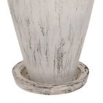 ΔΙΑΚΟΣΜΗΤΙΚΟ ΒΑΖΟ ΔΑΠΕΔΟΥ ΜΕ ΒΑΣΗ-ΠΙΑΤΑΚΙ LAUREL HM7938 ΤΕΡΑΚΟΤΑ- ΛΕΥΚΗ ΠΑΤΙΝΑ Φ40x80Yεκ. - Image 5