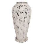 ΔΙΑΚΟΣΜΗΤΙΚΟ ΒΑΖΟ ΔΑΠΕΔΟΥ ΜΕ ΒΑΣΗ-ΠΙΑΤΑΚΙ LAUREL HM7937 ΤΕΡΑΚΟΤΑ- ΛΕΥΚΗ ΠΑΤΙΝΑ Φ45x100Y εκ.