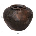 ΔΙΑΚΟΣΜΗΤΙΚΟ ΒΑΖΟ HM4195 ΤΕΡΑΚΟΤΑ ΣΕ ΠΑΛΑΙΩΜΕΝΟ ΑΝΘΡΑΚΙ Φ35x27Υεκ. - Image 2