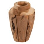 ΔΙΑΚΟΣΜΗΤΙΚΟ ΒΑΖΟ HM7917 ΑΠΟ ΚΟΜΜΑΤΙΑ ΑΝΑΚΥΚΛΩΜΕΝΟΥ ΞΥΛΟΥ TEAK ΣΕ ΦΥΣΙΚΟ Φ15x30Y εκ.