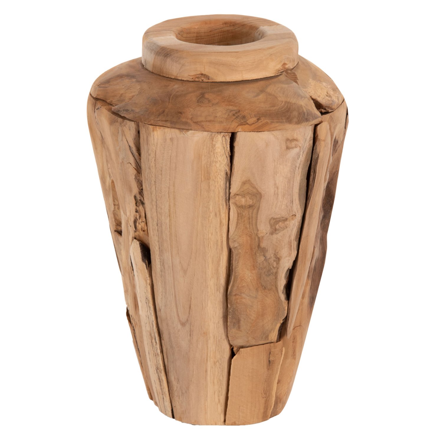 diakosmitiko-bazo-fb97918-apo-kommatia-a ΔΙΑΚΟΣΜΗΤΙΚΟ ΒΑΖΟ ZENIA HM7918 ΑΠΟ ΚΟΜΜΑΤΙΑ ΑΝΑΚΥΚΛΩΜΕΝΟΥ ΞΥΛΟΥ TEAK ΣΕ ΦΥΣΙΚΟ Φ20x40Yεκ. - Image 1