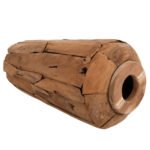 ΔΙΑΚΟΣΜΗΤΙΚΟ ΒΑΖΟ ZENIA HM7919 ΑΠΟ ΚΟΜΜΑΤΙΑ ΑΝΑΚΥΚΛΩΜΕΝΟΥ ΞΥΛΟΥ TEAK ΣΕ ΦΥΣΙΚΟ Φ30x60Y εκ. - Image 4