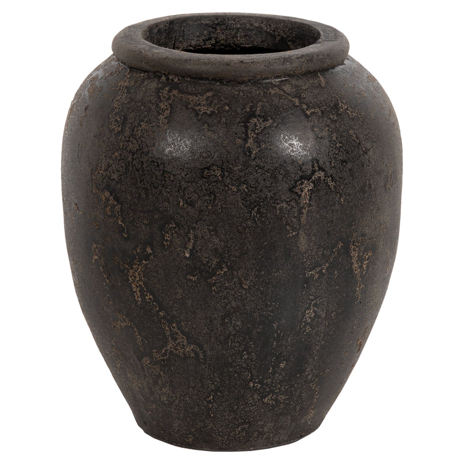 diakosmitiko-bazo-fb97928-terakota-se-ma ΔΙΑΚΟΣΜΗΤΙΚΟ ΒΑΖΟ ΔΑΠΕΔΟΥ SPARTA HM7928 ΤΕΡΑΚΟΤΑ ΣΕ ΜΑΥΡΗ ΑΠΟΧΡΩΣΗ Φ44x49Υ εκ. - Image 1